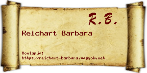 Reichart Barbara névjegykártya